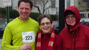 My brother, Bill, with my parents after the race.